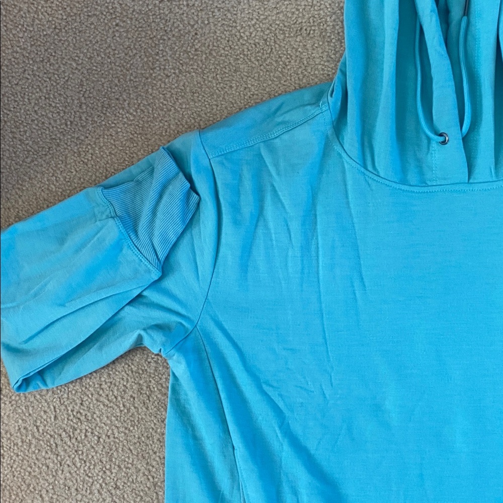 LARGE.   NINE WEST STRETCHY SOFT HOODIE TOP - Picture 2 of 10